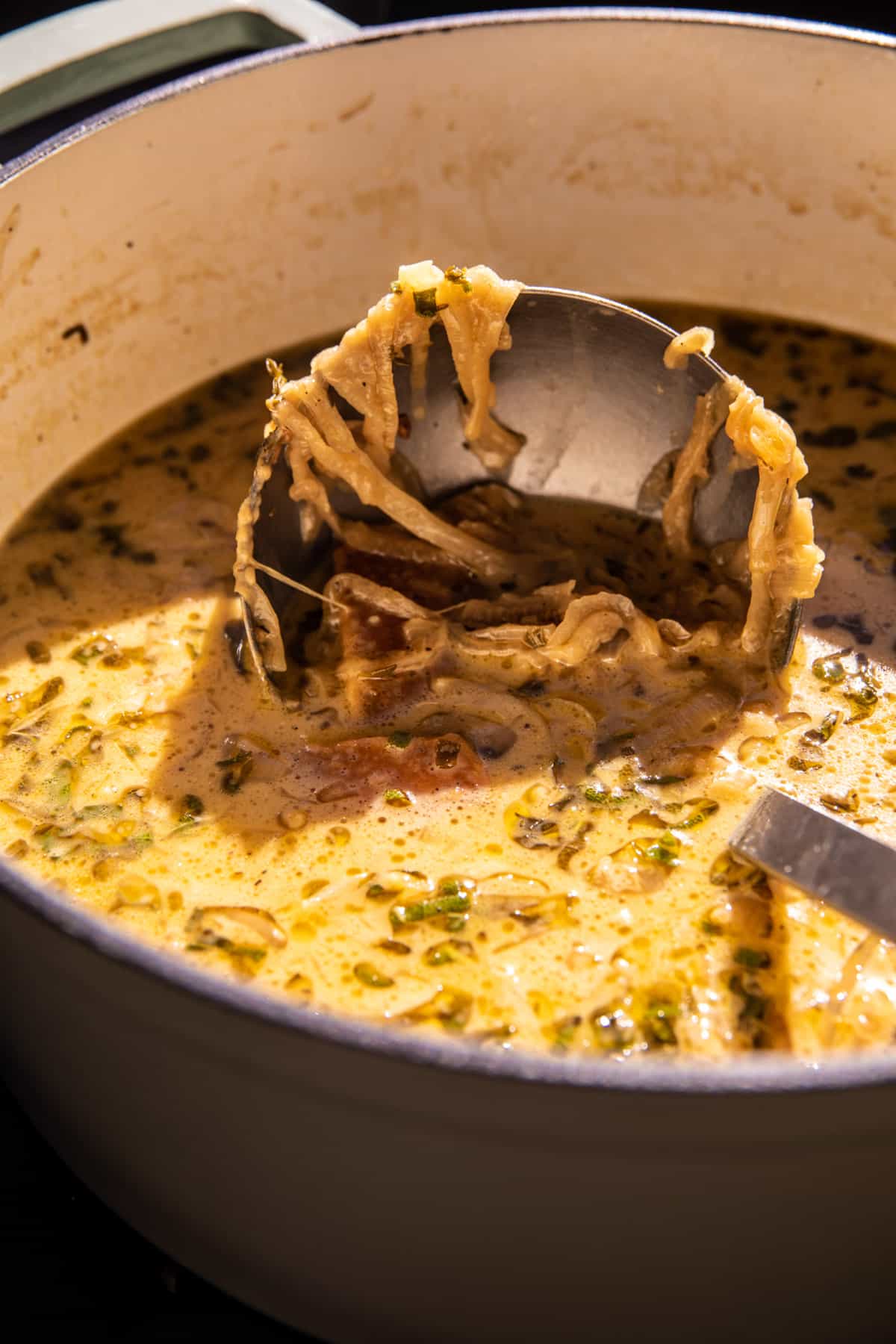 Creamy French Onion Soup Baked In Bread Bowls | halfbakedharvest.com
