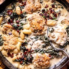 Skillet Creamy Chicken and Parmesan Gnocchi | halfbakedharvest.com