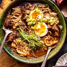 Spicy Miso Braised Beef Ramen | halfbakedharvest.com