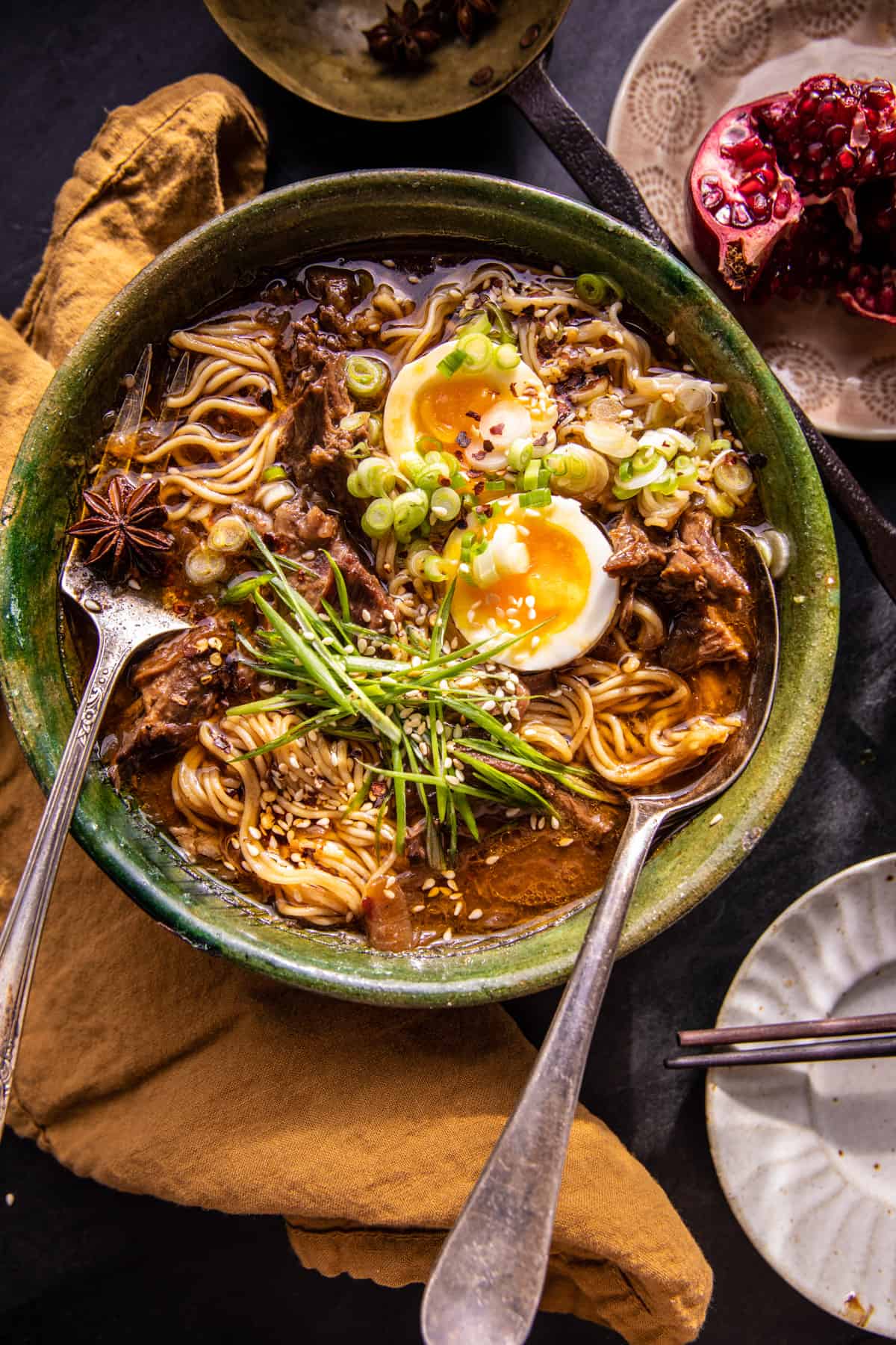 Spicy Miso Braised Beef Ramen | halfbakedharvest.com