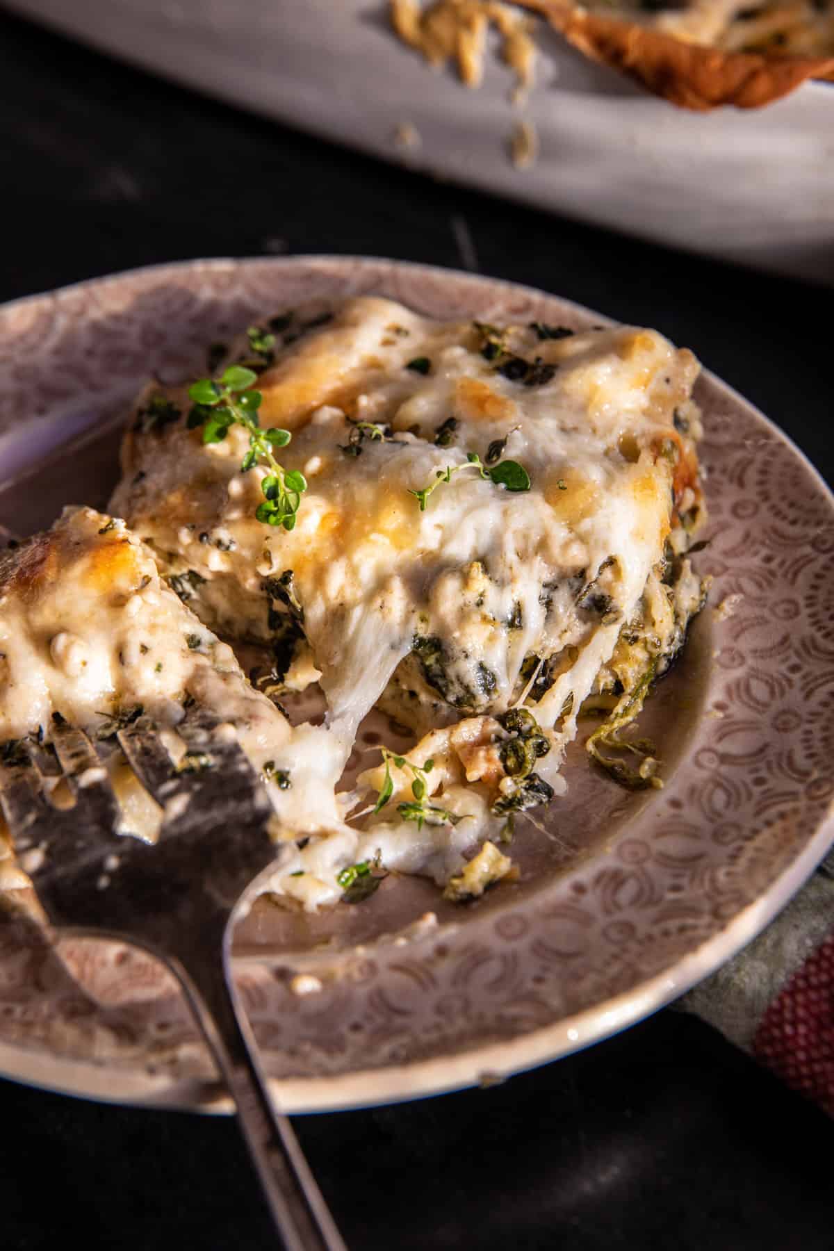 Brown Butter Pesto Spinach Soufflé Lasagna | halfbakedharvest.com