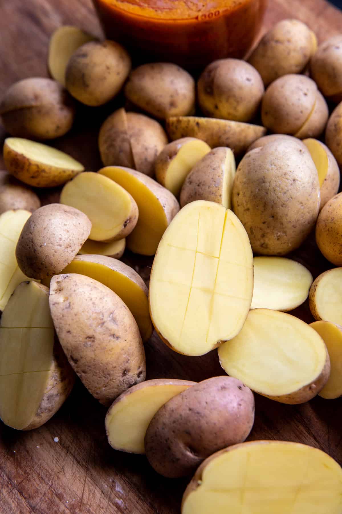 Crispy Parmesan Crusted Buffalo Potatoes | halfbakedharvest.com