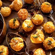 Fried Goat Cheese with Spicy Sage Honey | halfbakedharvest.com