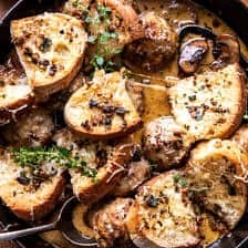 Garlic Butter Chicken Marsala Meatballs | alfbakedharvest.com