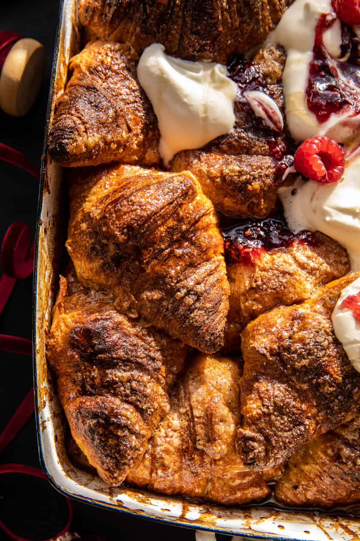 Easy Eggnog Croissant French Toast.| halfbakedharvest.com