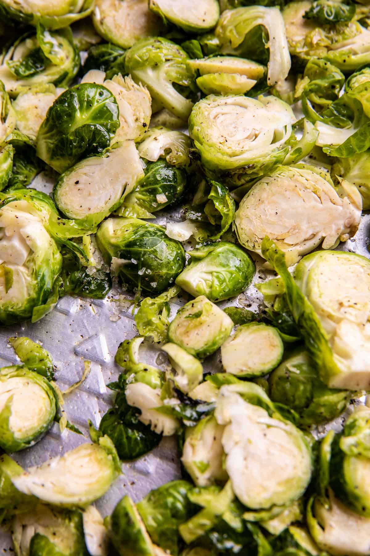 Roasted Brussels Sprout Salad with Tahini Dressing | halfbakedharvest.com