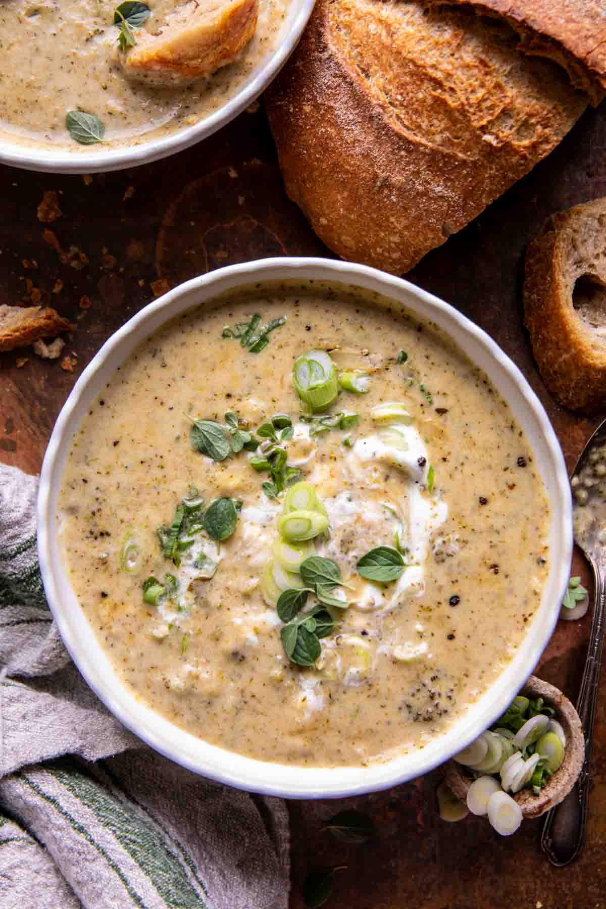 Easy Spicy Broccoli Cheddar Potato Soup | halfbakedharvest.com