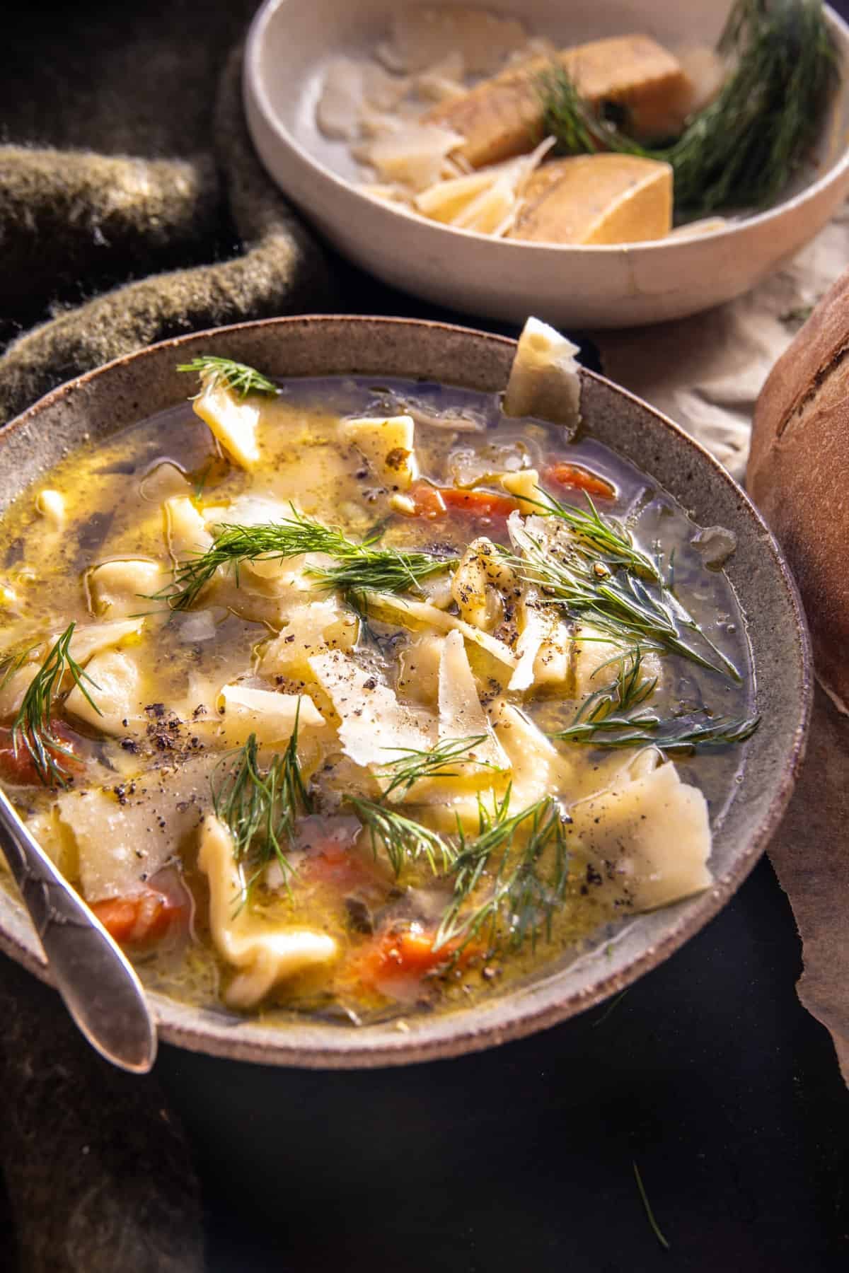 Lemony Pesto Chicken Noodle Soup | halfbakedharvest.com