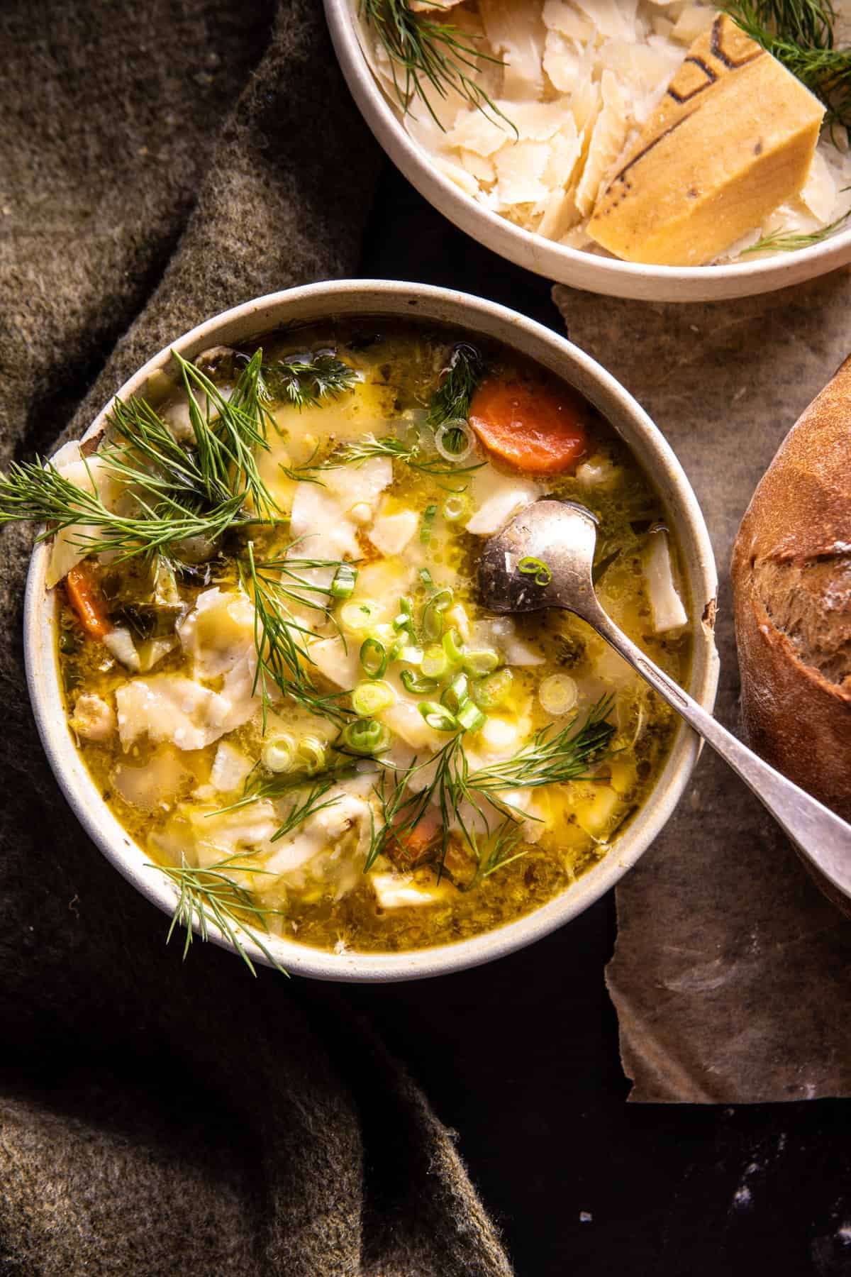 Lemony Pesto Chicken Noodle Soup | halfbakedharvest.com
