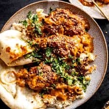 One Pan Spicy Sesame Butter Chicken | halfbakedharvest.com