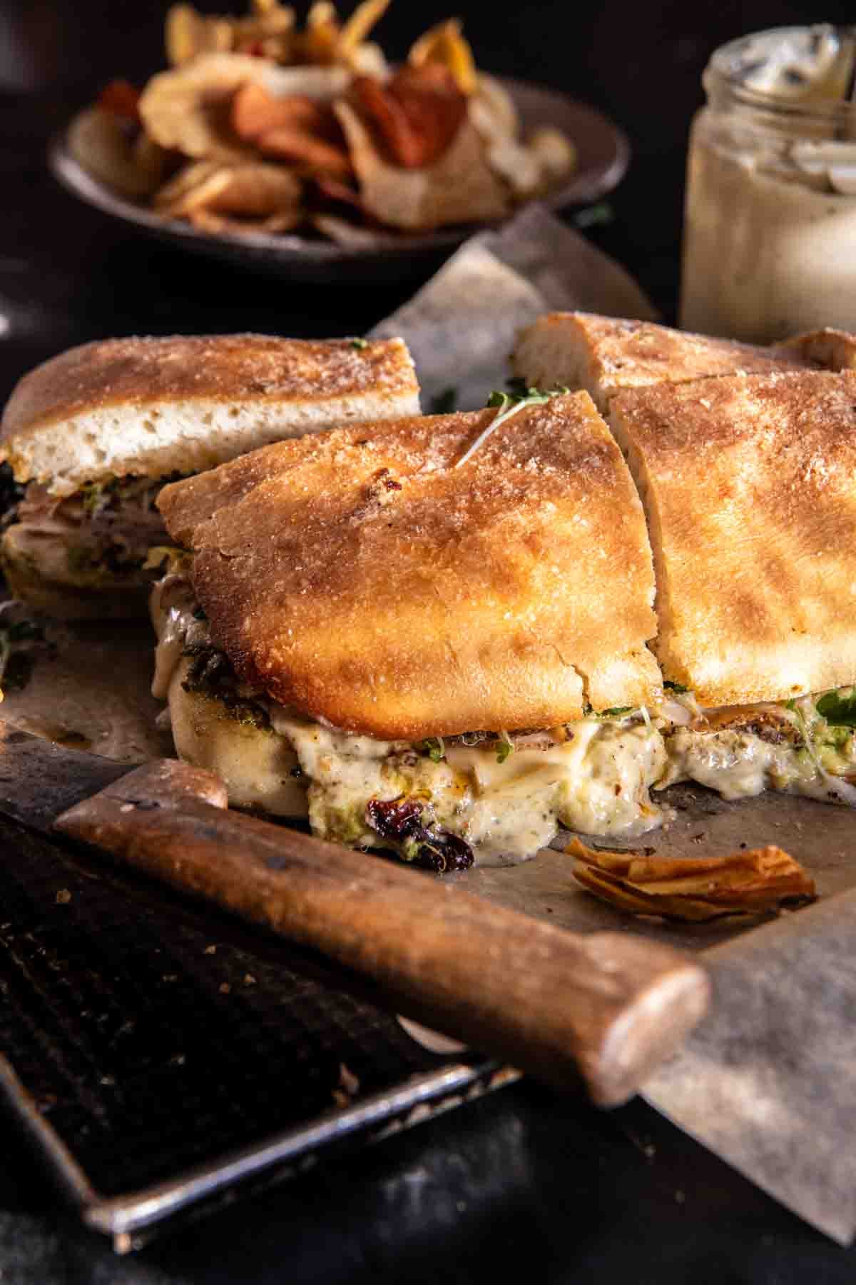 Sun-dried Tomato Pesto Turkey Sandwich | halfbakedharvest.com