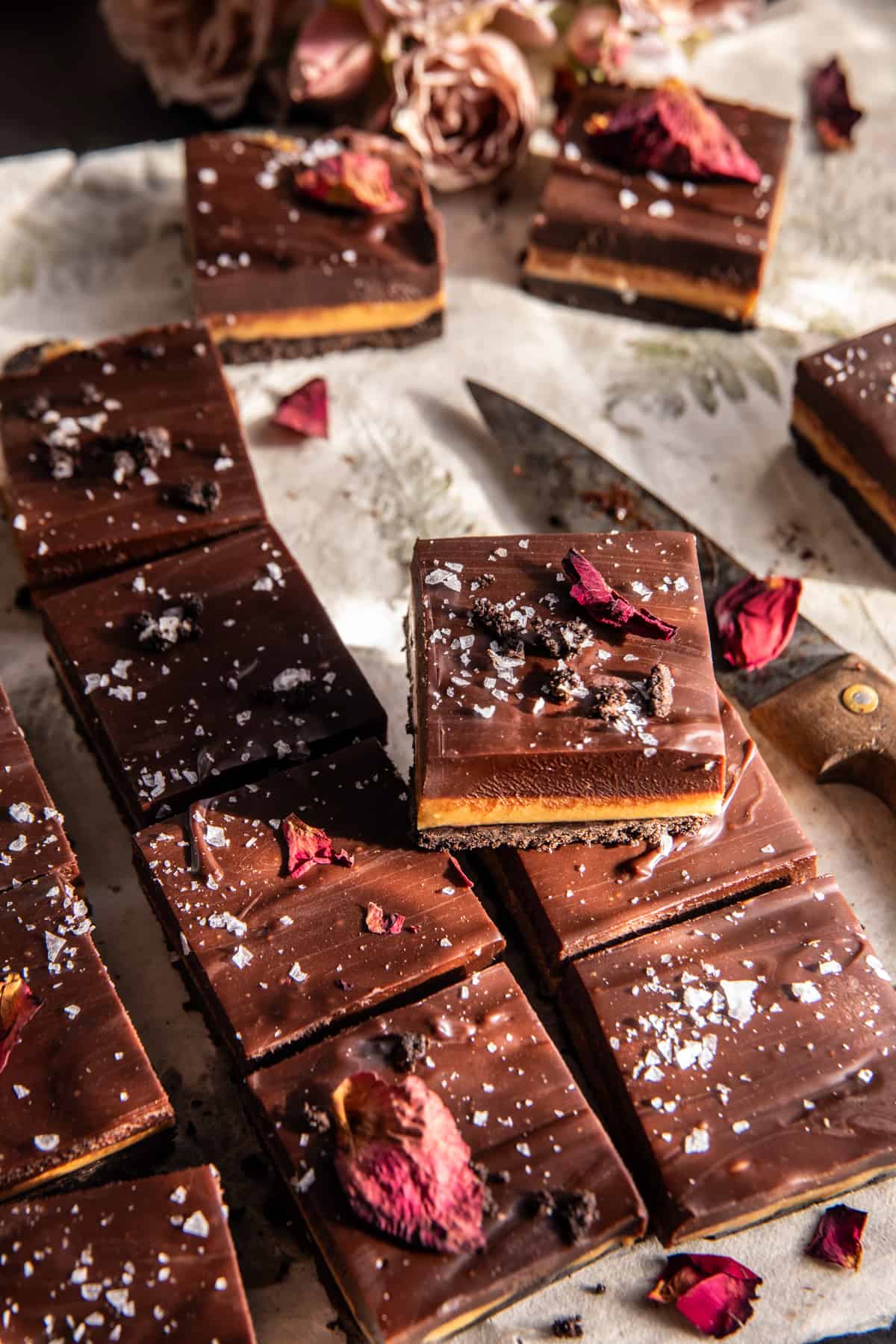 Chocolate Peanut Butter Fudge Bars | halfbakedharvest.com