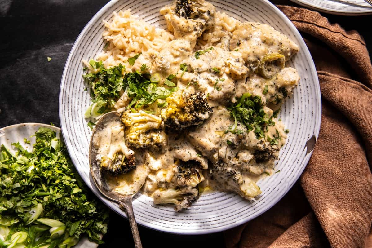 One Pan Creamy Parmesan Ranch Chicken | halfbakedharvest.com