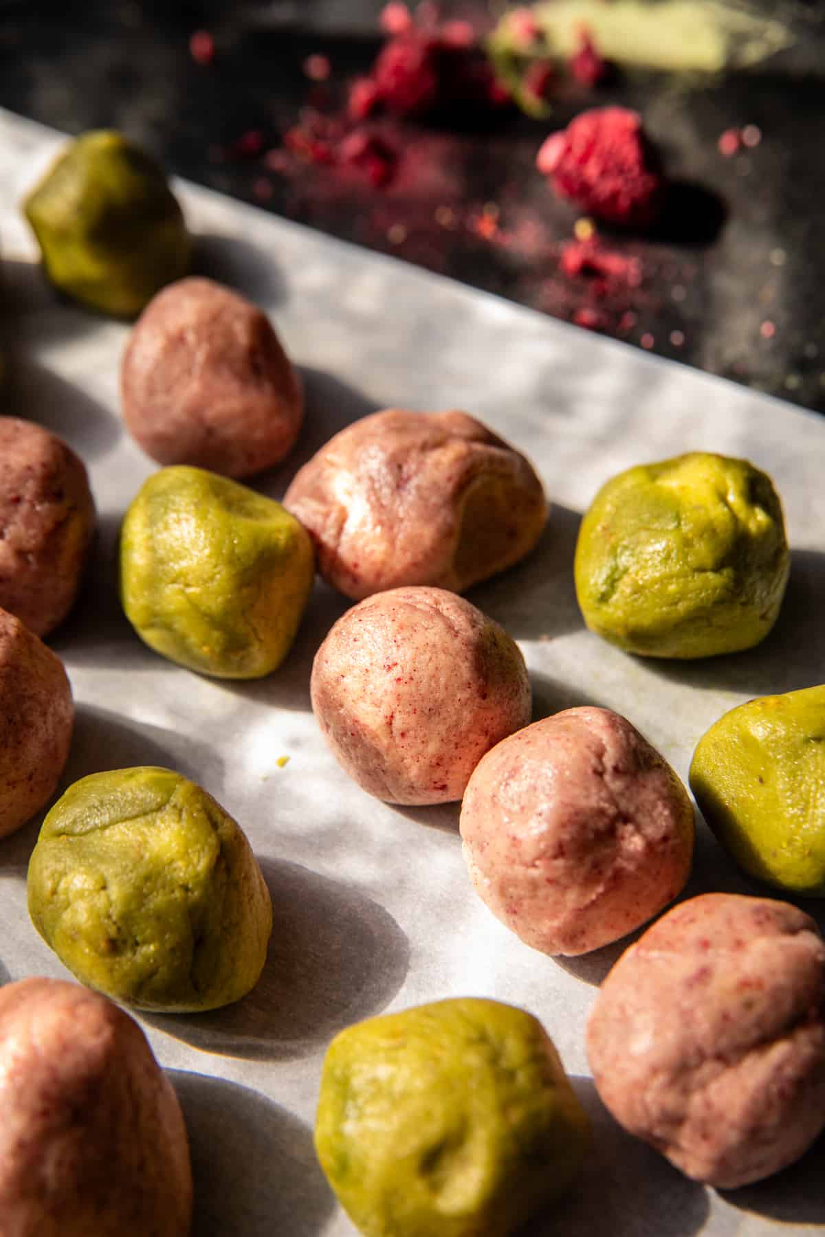 White Chocolate Raspberry Swirled Pistachio Cookies | halfbakedharvest.com