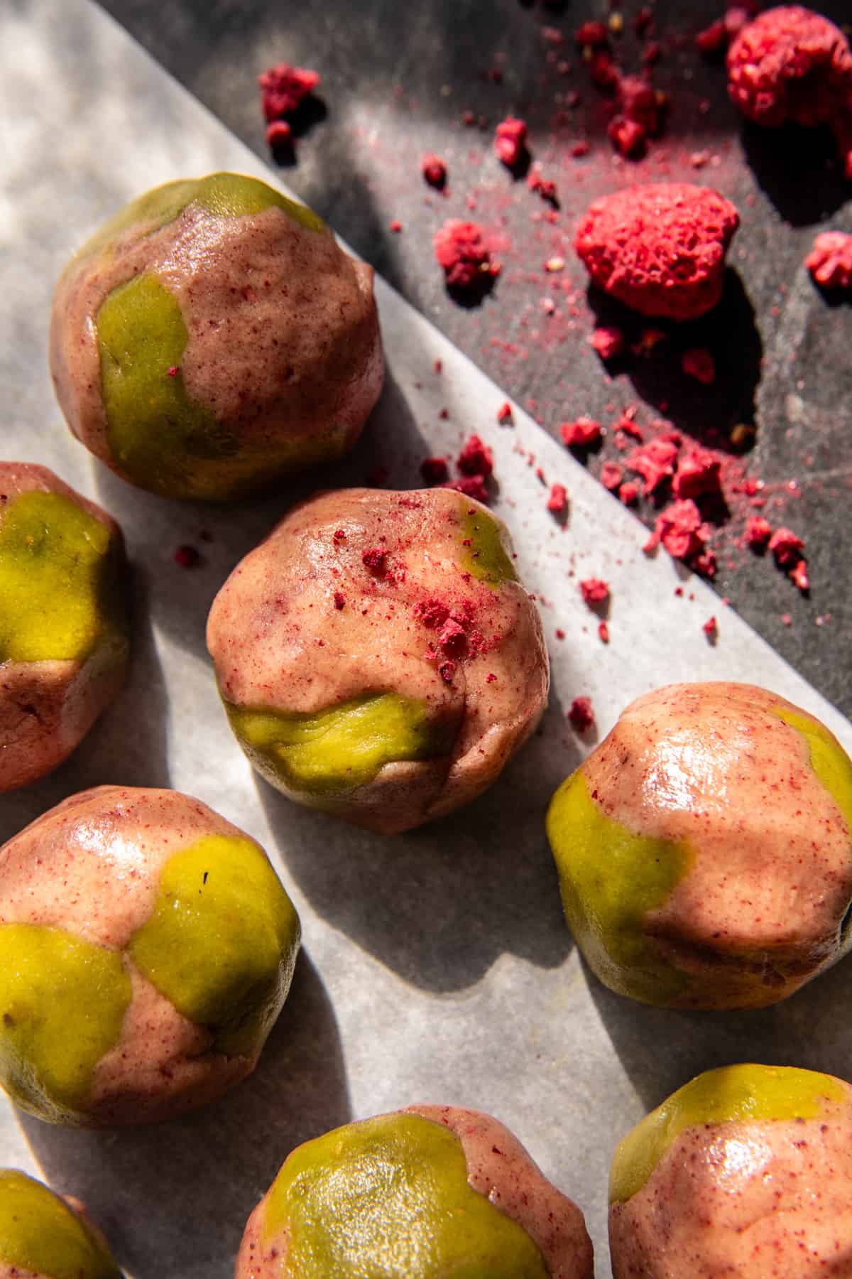 White Chocolate Raspberry Swirled Pistachio Cookies | halfbakedharvest.com