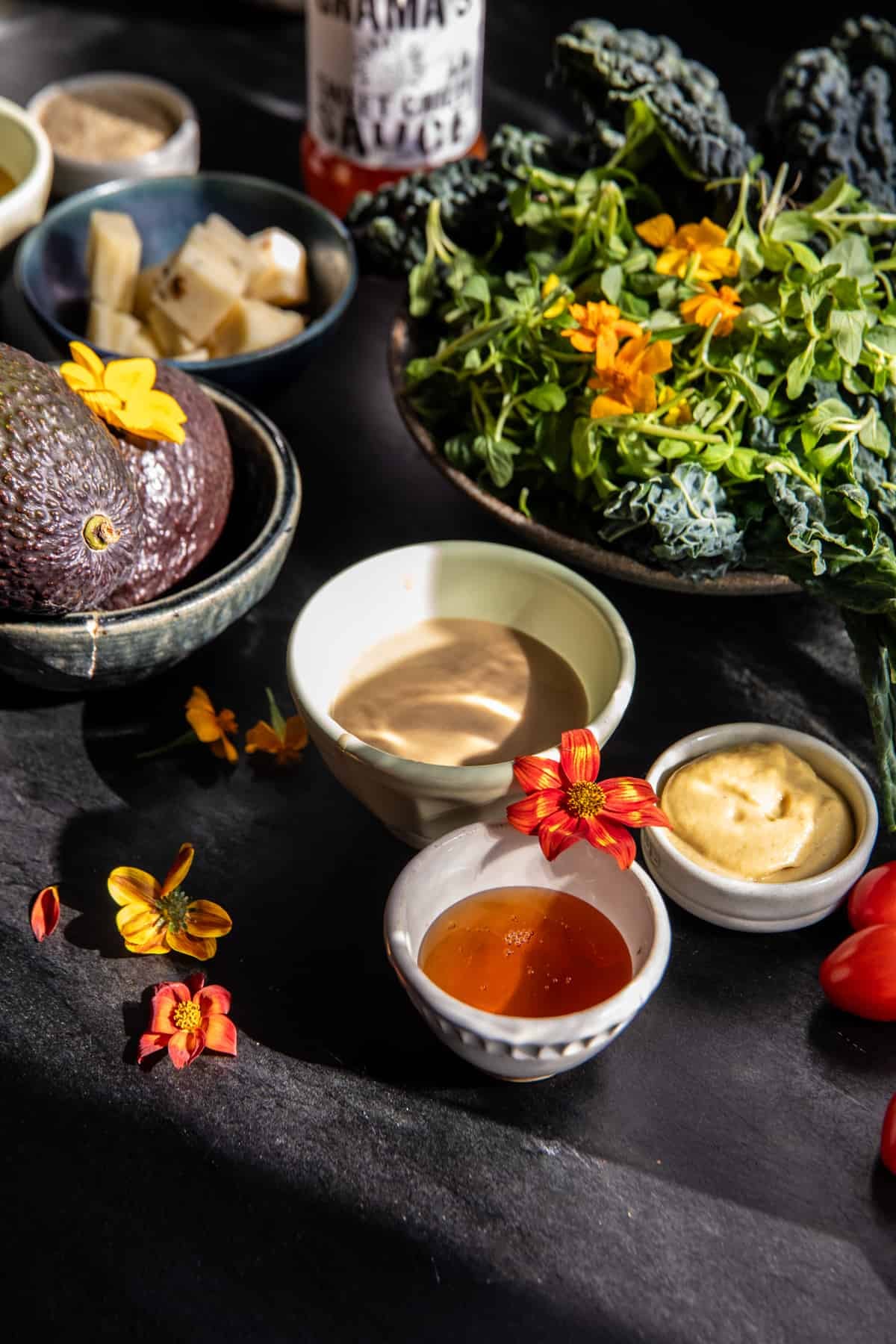 Avocado Bacon Chicken Salad with Jalapeño Honey Mustard | halfbakedharvest.com