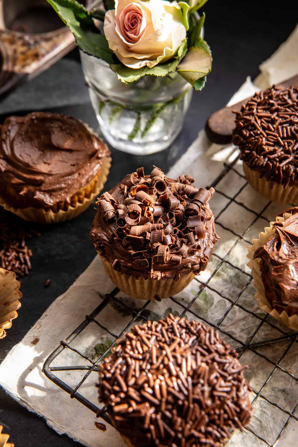 Easy Banana Cupcakes with Espresso Chocolate Frosting | halfbakedharvest.com