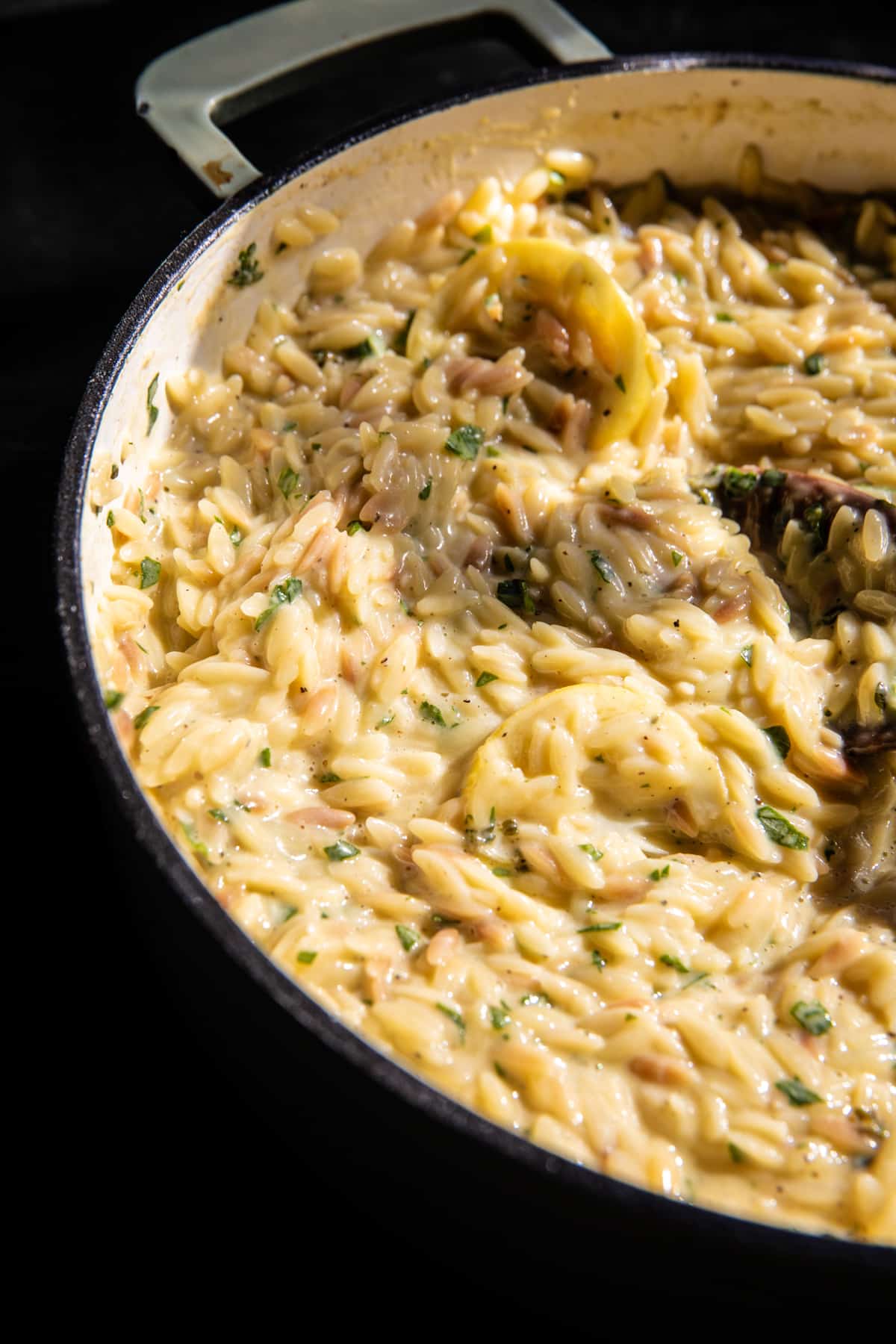 20 Minute Lemon Butter Orzo Carbonara | halfbakedharvest.com