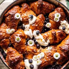 Blueberry Croissant French Toast Bake | halfbakedharvest.com