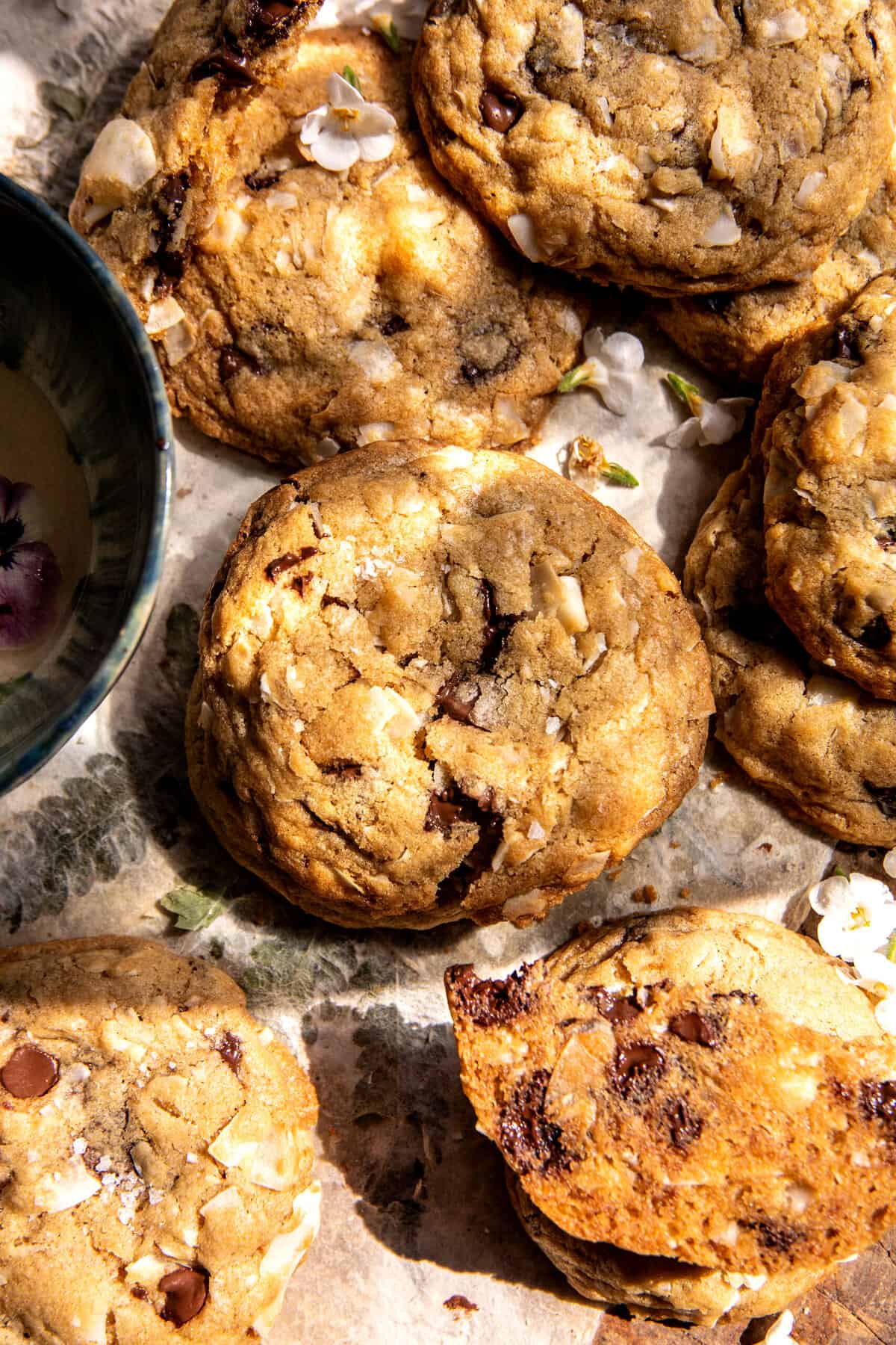 Coconut Brown Butter Chocolate Chip Cookies | halfbakedharvest.com