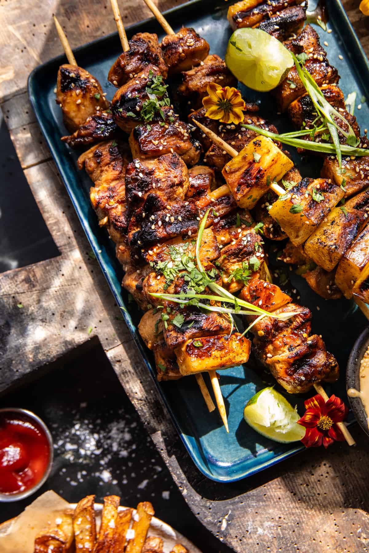 Pineapple Adobo Chicken Skewers | halfbakedharvest.com