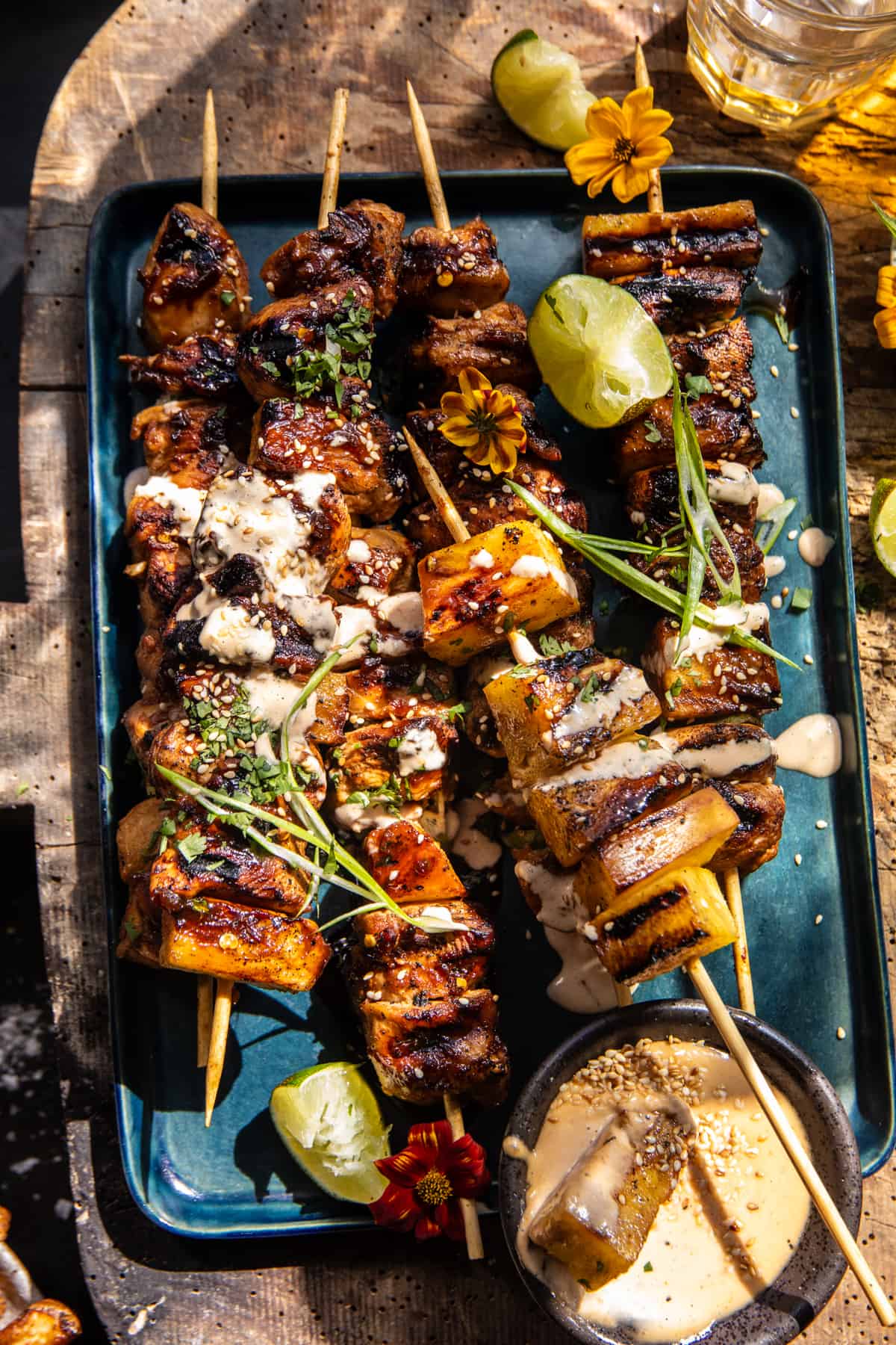 Pineapple Adobo Chicken Skewers | halfbakedharvest.com