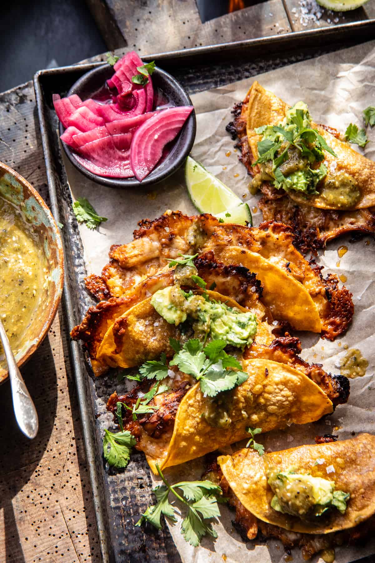 Sheet Pan Crispy Jalapeño Chicken Tacos | halfbakedharvest.com