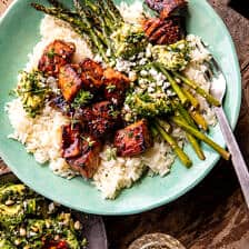 Spicy Honey Balsamic Salmon Bowls | halfbakedharvest.com