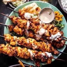 Chicken Tzatziki Skewers with Feta Fries | halfbakedharvest.com