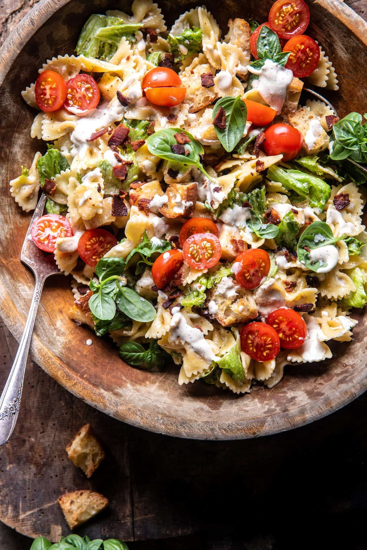BLT Caesar Pasta Salad | halfbakedharvest.com