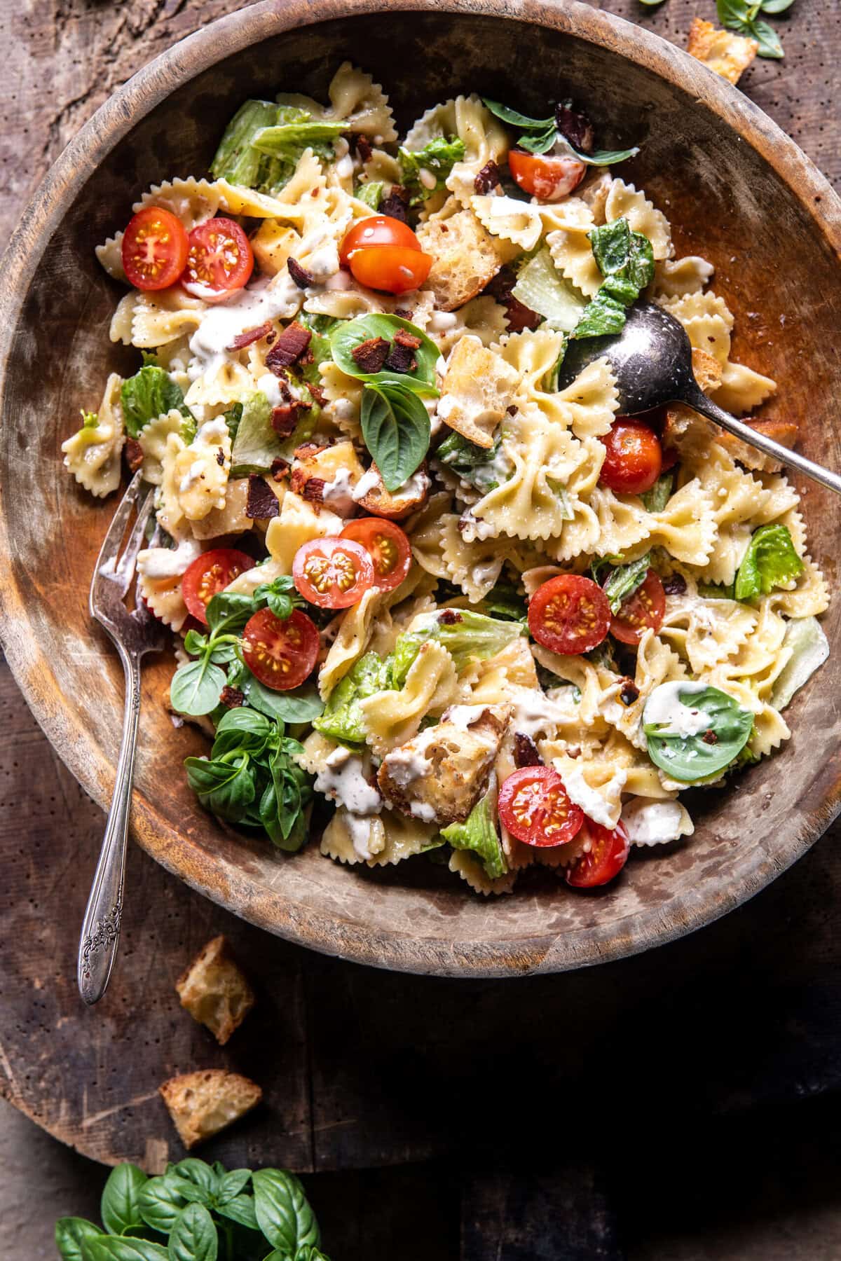 BLT Caesar Pasta Salad | halfbakedharvest.com