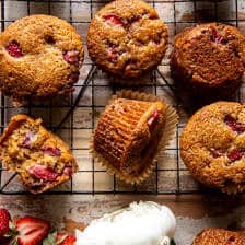 Strawberry Caramel Muffins | halfbakedharvest.com
