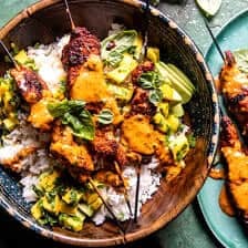 BBQ Salmon Curry with Mango Avocado Salsa | halfbakedharvest.com