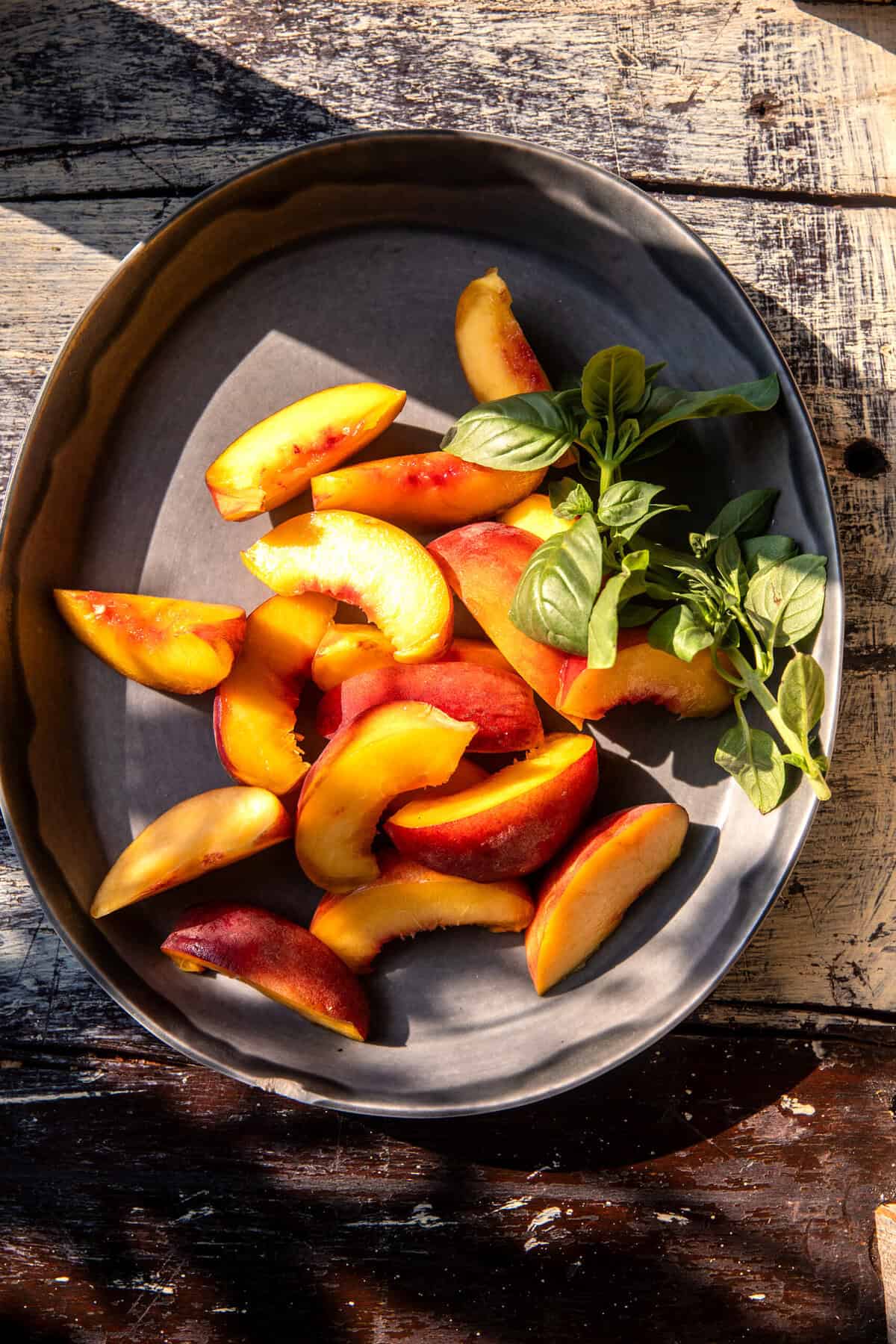 Garlic Oil Feta Dip with Peaches | halfbakedharvest.com