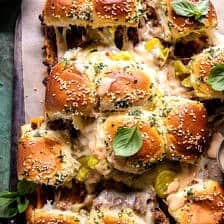 Pull Apart Cheeseburger Sliders | halfbakedharvest.com