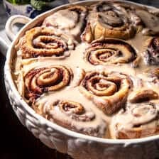 Blueberry Cinnamon Rolls with Maple Icing | halfbakedharvest.com