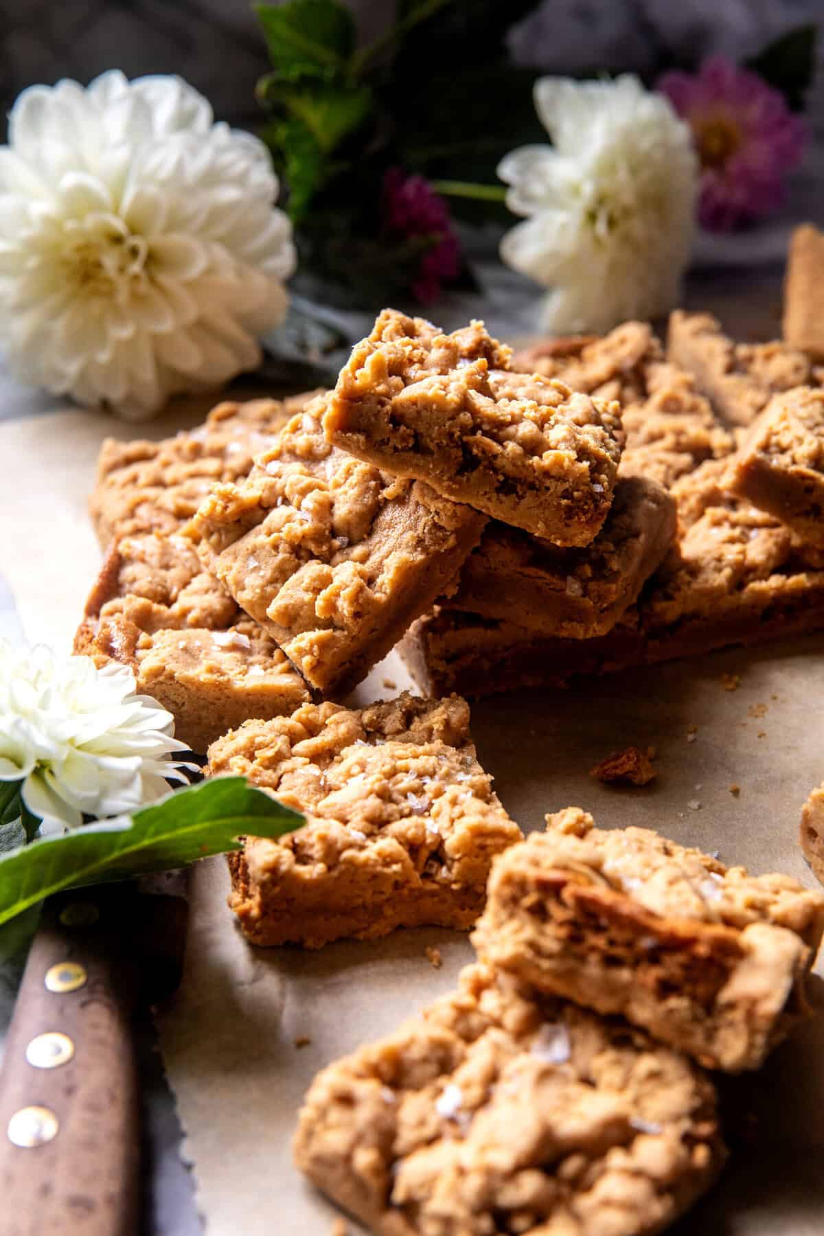 Nutter Butter Cookie Bars | halfbaakedharvest.com