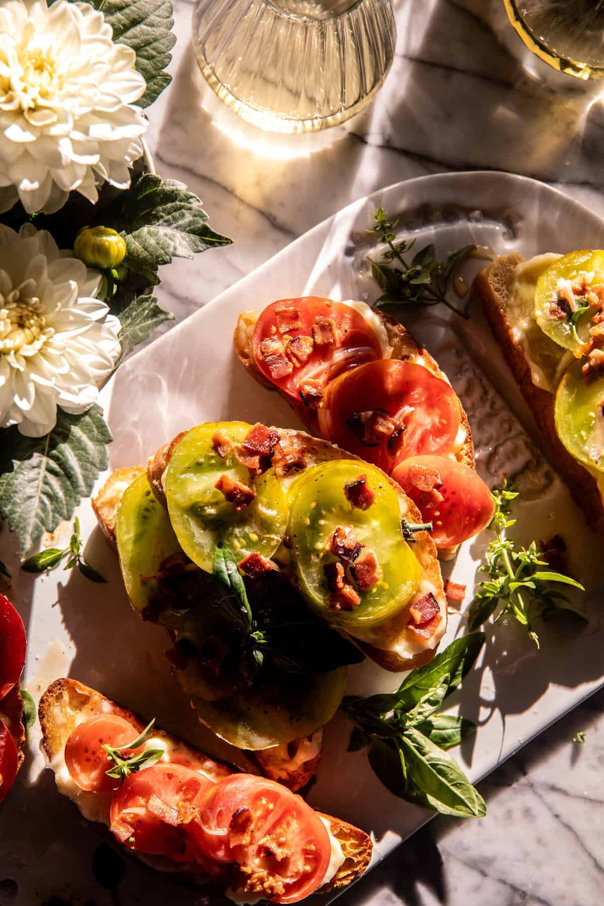 Open-face tomato Bacon Sandwich | halfbakedharvest.com
