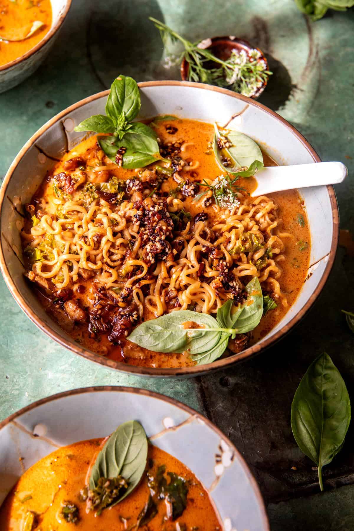 30 Minute Crispy Thai Peanut Chicken Ramen | halfbakedharvest.com