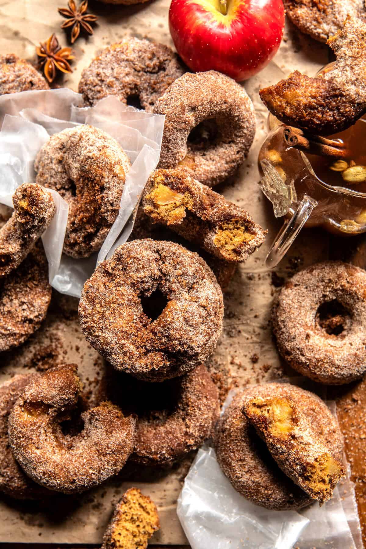 Baked Cinnamon Crunch Apple Cider Doughnuts | halfbakedharvest.com