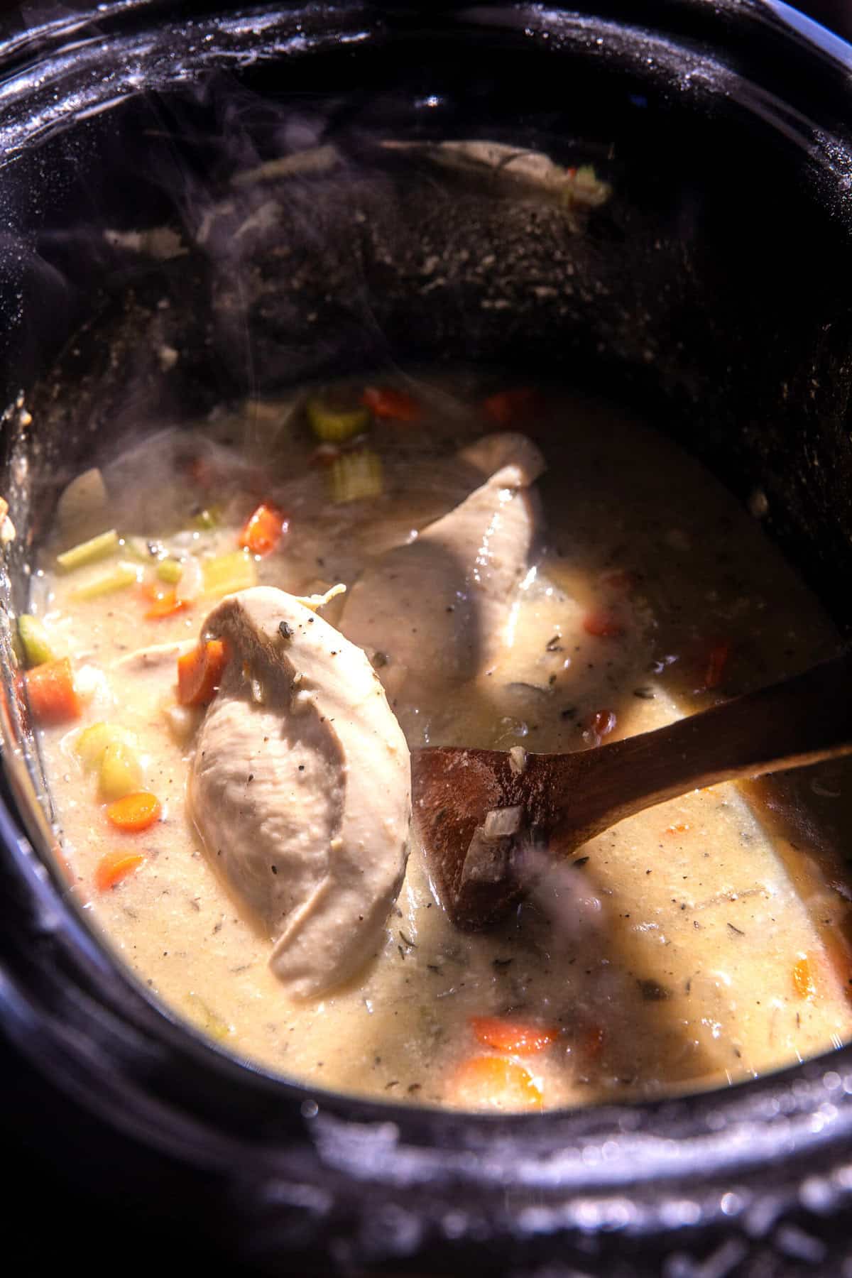 Crockpot Creamy Chicken and Dumplings | halfbakedharvest.com