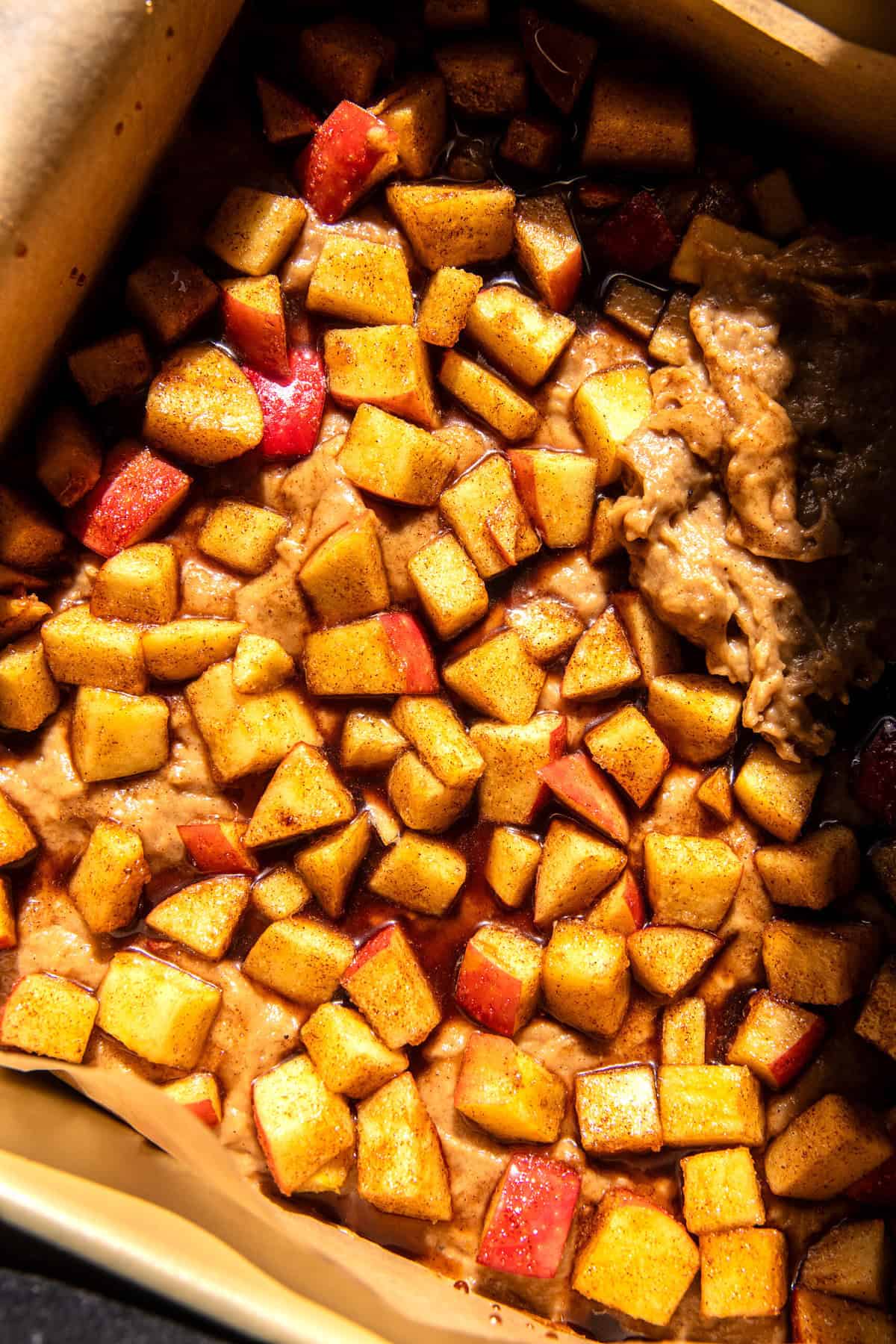 Glazed Honeycrisp Apple Fritter Cake | halfbakedharvest.com