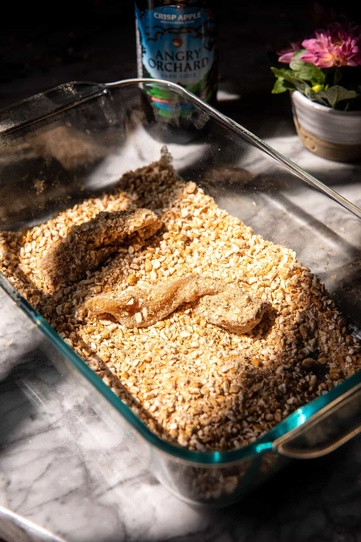 Pretzel Chicken Fingers with Spicy Honey Mustard Sauce | halfbakedharvest.com