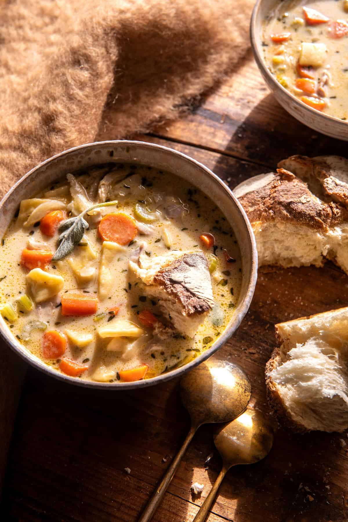 Creamy Homestyle Chicken Noodle Soup | halfbakedharvest.com