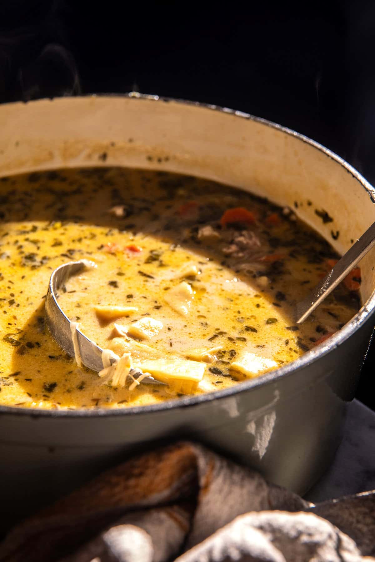Creamy Homestyle Chicken Noodle Soup | halfbakedharvest.com
