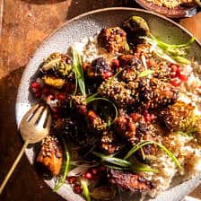 Sheet Pan Ginger Chicken and Brussels Sprouts | halfbakedharvest.com