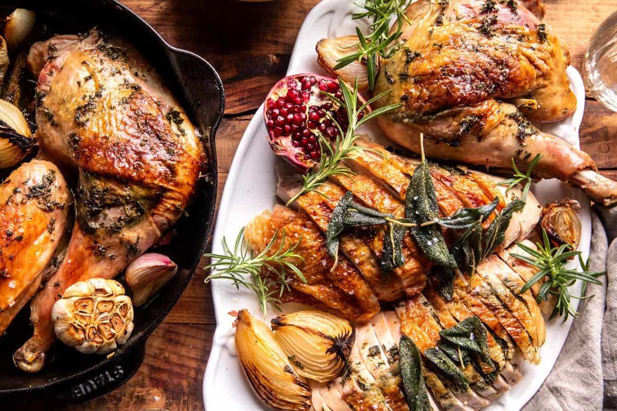 Herb and Butter Roasted Turkey Parts | halfbakedharvest.com