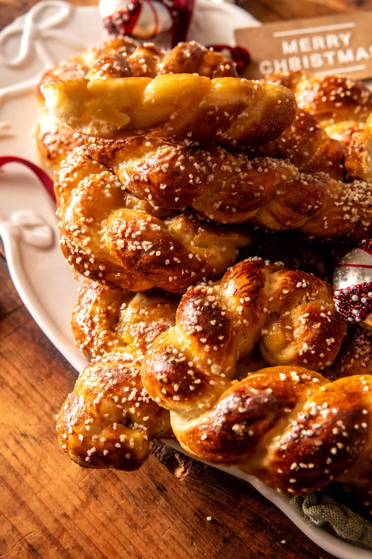 Honey Butter Soft Pretzel Candy Canes | halfbakedharvest.com