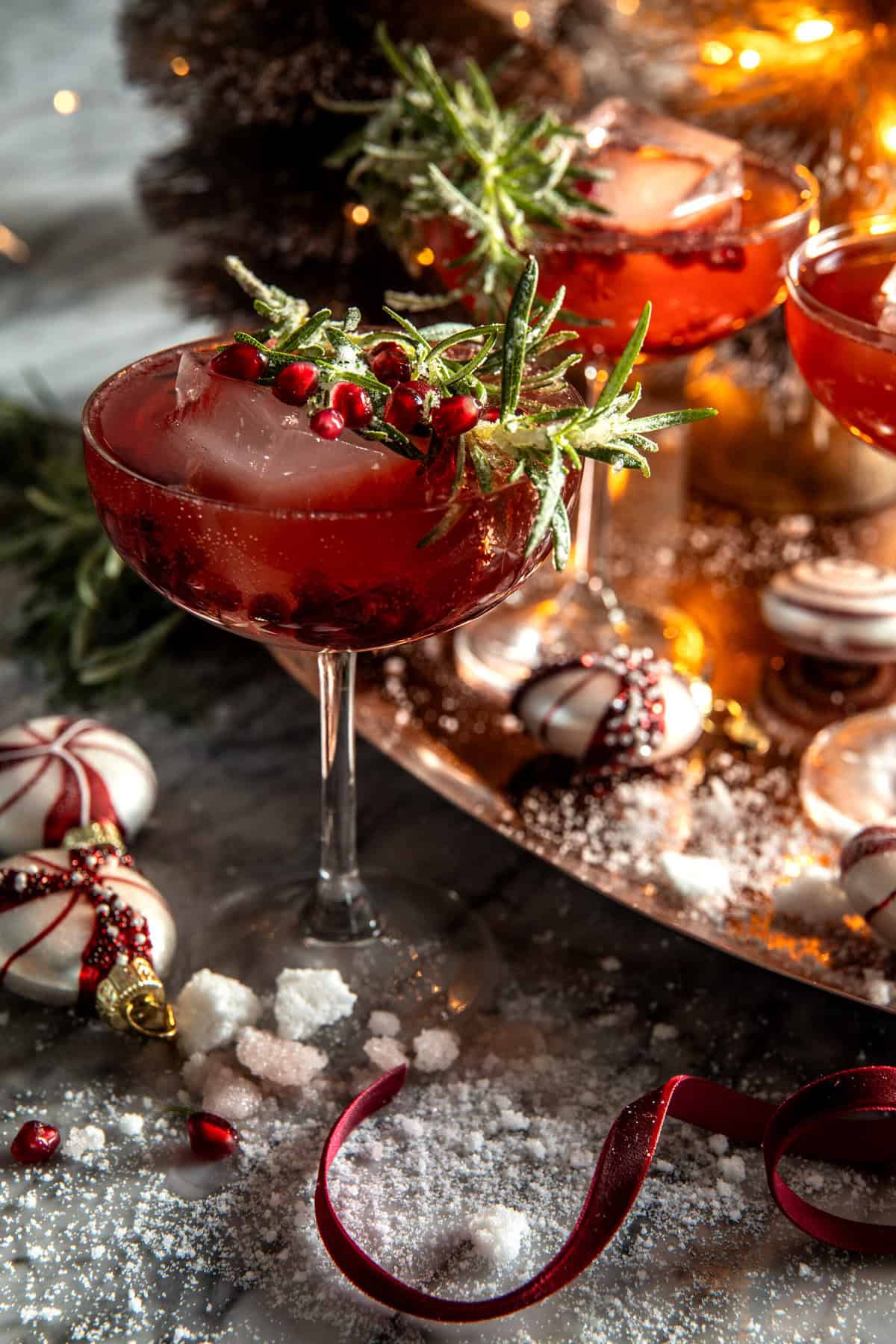 Sparkling Mistletoe Cosmo | halfbakedharvest.com