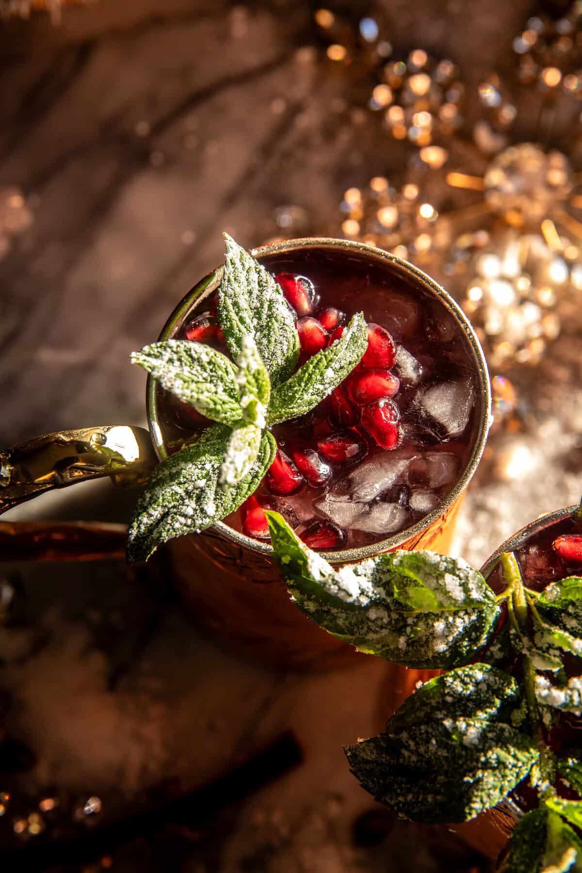 Spicy Ginger Pomegranate Moscow Mule | halfbakedharvest.com